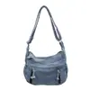 Bolso de mujer transfronterizo, moda europea y americana, estilo retro, tela suave lavada, gran capacidad, bolso de hombro versátil, bolso cruzado, bolso para mamá
