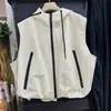 Chaleco chaqueta ligero tipo europeo con capucha para mujer, nuevo modelo de primavera y otoño, holgado y versátil, chaqueta chaleco casual, moderno