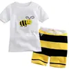 Roupas de Casa Amarelas de Desenho Animado de Manga Curta para Meninos Roupas Infantis Roupa de Verão Primavera Roupa para Ar Condicionado Pijama K207