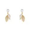 Brincos Borboleta Flor Zircônia Micro-Pavimentados Agulha de Prata S925 Brincos de Pérola Nicho Doces e Requintados Brincos com Franjas