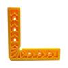 Wm Woodworking Regla de Posicionamiento en Ángulo Recto 3 pulgadas 6 pulgadas Regla de Ángulo Recto en Forma de L Plástico Triángulo Amarillo Regla Giratoria Regla de Marcado Soporte