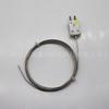 Termopar tipo K con cable blindado y conector cerámico grande, resistente a altas temperaturas, sonda de temperatura de 1.5 mm con cabezal sensor de temperatura flexible