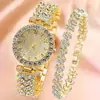 Conjunto Feminino Atacado Relógio, Relógio Feminino Simples Versátil com Diamantes, Relógio Feminino Fresco Estilo Coreano DIY