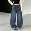 Calça Flare Feminina Outono 2026 Novo Estilo Calça Foice Infantil para Meninas Mais Velhas Calça de Barra Larga Roupa de Outono Jeans de Barra Reta