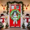 Cubierta de puerta del Grinch Navideño transfronteriza, decoración de puerta principal, colgante de puerta exterior para fiesta navideña, bandera feliz de monstruo navideño