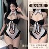 Ropa interior sexual de conejita Lin Linting, uniforme de pasión, traje de tentación con entrepierna abierta, traje de sirvienta de conejo, puro deseo 2669-2
