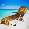 Nueva funda de microfibra para silla de playa, toalla reclinable, bolsa de toalla de playa, impresión digital 3D, serie leopardo, funda para silla