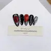 Daiyueda Unhas Vestíveis Puras Feitas à Mão Outono e Inverno Novo Olho de Diabo Manicure Francesa Olho de Gato Totalmente Pintada à Mão Patch