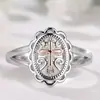 Anillo Cruzado de Encaje Blanco Nórdico K+ Oro Rosa Venta Caliente Transfronteriza Moda y Exquisito Anillo de Dedo Índice Bicolor Venta al por Mayor