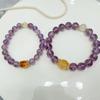 Pulsera de Diseño de Amatista con Corazón Blanco Asai Morado, Libro de Caperucita Roja, Juego Cultural, Templo Étnico, Pulsera Creativa