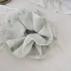Tecido de Malha Macio e Respirável Estilo Fada Coreana Scrunchie Floral Prendedor de Cabelo Grande Rabo de Cavalo para Meninas