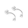 Accesorios de Plata de Ley S925 Bandeja Vacía para Perlas DIY Bandeja para Pedrería Aretes Chapado en Oro Oro Rosa Venta Directa de Fábrica