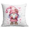 Nueva Funda de Almohada de Amazon Transfronteriza para el Día de San Valentín Linda Funda de Almohada Rosa de Cupido Funda de Almohada para el Hogar