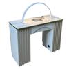 Mesa y silla de lujo para decoración de uñas con luz de celebridades de Internet, con aspiradora y carga USB, mesa de tienda para decoración de uñas, mesa individual o doble.