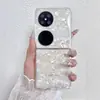 Adecuado para funda de teléfono Huawei Pocket2 con patrón de concha, nueva cubierta protectora de pantalla plegable P50 Pocket, anticaída para mujer