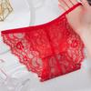 Novo estilo francês sexy gradiente laço feminino underwear cintura baixa alta elástica confortável respirável traceless underwear mulheres 7608