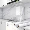 Pegatinas a Prueba de Aceite e Impermeables para Cocina, Encimeras de Estufa, Papel Tapiz de Mármol Resistente a Altas Temperaturas, Gabinetes de Sala de Estar, Pegatinas Autoadhesivas con Grano de Madera