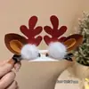 Diadema Luminosa Navideña de Dibujos Animados Pinzas para el Cabello Diadema Dulce Linda de Astas Ambiente Pinzas de Felpa para el Cabello para Niños