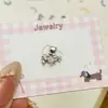 Coleção Gatinho Kt Fofo Unhas de Osso de Orelha em Aço Titânio 316 Moda Elegante Versátil Doces Brincos de Desenho Animado Femininos Zircônia