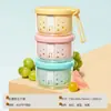 Novo Copo de Frutas Drenável de Combinação Multicamadas, Copo Leve para Lanche Piquenique Salada, Copo de Cereal, Copo Redutor de Gordura com Garfo