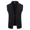 Nuevo Chaleco Suéter Casual de Punto Grueso con Cuello en V Estilo Coreano para Hombre Talla Grande con Forro de Terciopelo