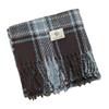 Bufanda de Cuadros Maillard para Mujer Estilo Coreano Atmósfera Combinable Elegante Azul Cuadros Pata de Gallo Chal Bufanda Larga Cálida