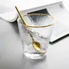 Copo de Vidro Resistente ao Calor com Padrão Olho de Martelo de Phnom Penh para Micro-ondas, Copo de Água Doméstico Criativo, Copo para Bebidas Frias, Coquetéis, Sobremesas, Chá