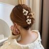 Pinza de pelo de peluche con forma de flor coreana, con forma de tiburón, hecha a mano, grande, para la parte trasera de la cabeza, accesorios para el cabello al por mayor