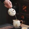 Juego de Té Kung Fu de Lujo Ligero de Alta Gama Kiln Ru 2025 Nuevo para el Hogar Taza con Tapa de Cerámica Tetera Taza de Té Juego