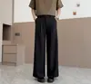 Calça Masculina 2026 Nova Outono Retro Moda Trabalho Sensação de Alto Padrão Caimento Solta Perna Reta Preta Calça Casual