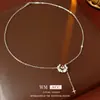 Colar com Pingente de Coração de Zircônia Ultra Brilhante Moda Luxo Leve Nicho Acessório Exquisito Joia Versátil para Mulheres com um Toque de Alto Padrão