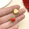 Cuentas de doble cara estilo antiguo de esmalte dorado con las palabras "Buena Fortuna, Cacahuates, Paz, Alegría" y agujero grande de 4 mm para accesorios de joyería de cuentas DIY