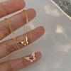 Collar de Mariposa de Doble Capa Minsheng Cadena para Clavícula para Mujer Diseño Nicho de Lujo Ligero ins Nueva Joyería 2022