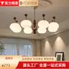 Luminária ASUS Iluminação Chandelier Vintage Francês para Sala de Estar Novo Projeção Hall Persimmon Luz Principal Retro Estilo Creme Lâmpada para Sala de Jantar