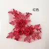 Par Bordado Estéreo Multicolor de Flor para Vestido de Novia Encaje Accesorios Parche Aplicación DIY Hecho a Mano