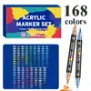Marcador Acrílico Doble Punta Más Vendido de Amazon Set de Marcadores Apilables Extraíbles Pincel Especial para Pintura de Estudiantes