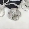 6,5cm Retro High-End Estilo Chanel Fio Dourado Veludo Camélia Artesanal DIY Acessório Broche Grampo de Cabelo Acessório para Roupas