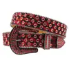 Cinturón Punk Original Nuevo Leopardo con Pedrería Cinturón Completo con Pedrería Y2K Cinturón Europeo y Americano Mujer Decorativo con Pedrería