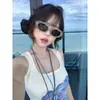 Chaleco de Verano para Mujer Estilo Hot Girl con Cuello Cuadrado y Estampado Floral Azul, con Copas, Adelgazante y Versátil sin Mangas