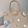 Bolso de Fieltro de Celebridad de Internet, Bolsa de Regalo de Alta Gama, Bolso Tote Pequeño de Fieltro de Dibujos Animados, Bolso de Mano Souvenir de Luna Llena