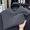 Nueva Camiseta de Manga Larga para Hombre Primavera/Otoño, Color Sólido, Casual de Negocios, Para Hombres de Mediana Edad, Versátil, Moda, Prenda Base