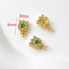 14K banhado a ouro banhado a ouro zircônio-incrustado pingente de pérola diy jóias artesanais pulseira colar brincos acessórios