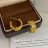 Pendientes Huecos en Forma de C con Microincrustaciones de Circonita, Estilo Minimalista Elegante y Lujoso, Pendientes Exquisitos Versátiles de Alta Gama de Moda para Mujer
