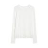 Camiseta Interior Bordada de Encaje Irregular en el Dobladillo, Cuello Redondo, Alta Elasticidad para Mujer, Adecuada para Usar por Dentro y por Fuera, Corte Ajustado y Favorecedor