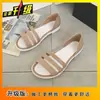 Zapatos planos de playa huecos antideslizantes para exteriores, sandalias de boca de pez, zapatos casuales de moda transpirables para mujer, verano 2026