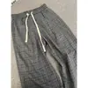 Pantalones de Cuadros de Venta Directa Transfronteriza Unisex Verano Relajados Perezosos Pierna Ancha Sueltos Pierna Recta Estilo Universitario