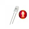 Lâmpadas de LED 5mm Luz Indicadora com Luz Vermelha e Fio Dourado Tipo F5 Plug-In Direto Diodo Emissor de Luz LED Alto Brilho