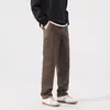 Maple House Roupa Masculina / Outono/Inverno 2026 Novo Estilo Japonês Calça Jeans Reta Solta Cor Café Versátil Calça Longa Masculina