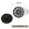 Hebilla Redonda Metálica Hueca con Pedrería de Girasol Vintage Lujoso Abrigo para Mujer con Botones de Diamante Accesorios de Ropa de Alta Gama
