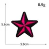 Sello de Bordado por Computadora Estrella de Cinco Puntas Transfronterizo de Comercio Exterior Parche de Tela Bordado con Hilo Dorado y Plateado Parche Decorativo para Ropa Chaqueta Insignia